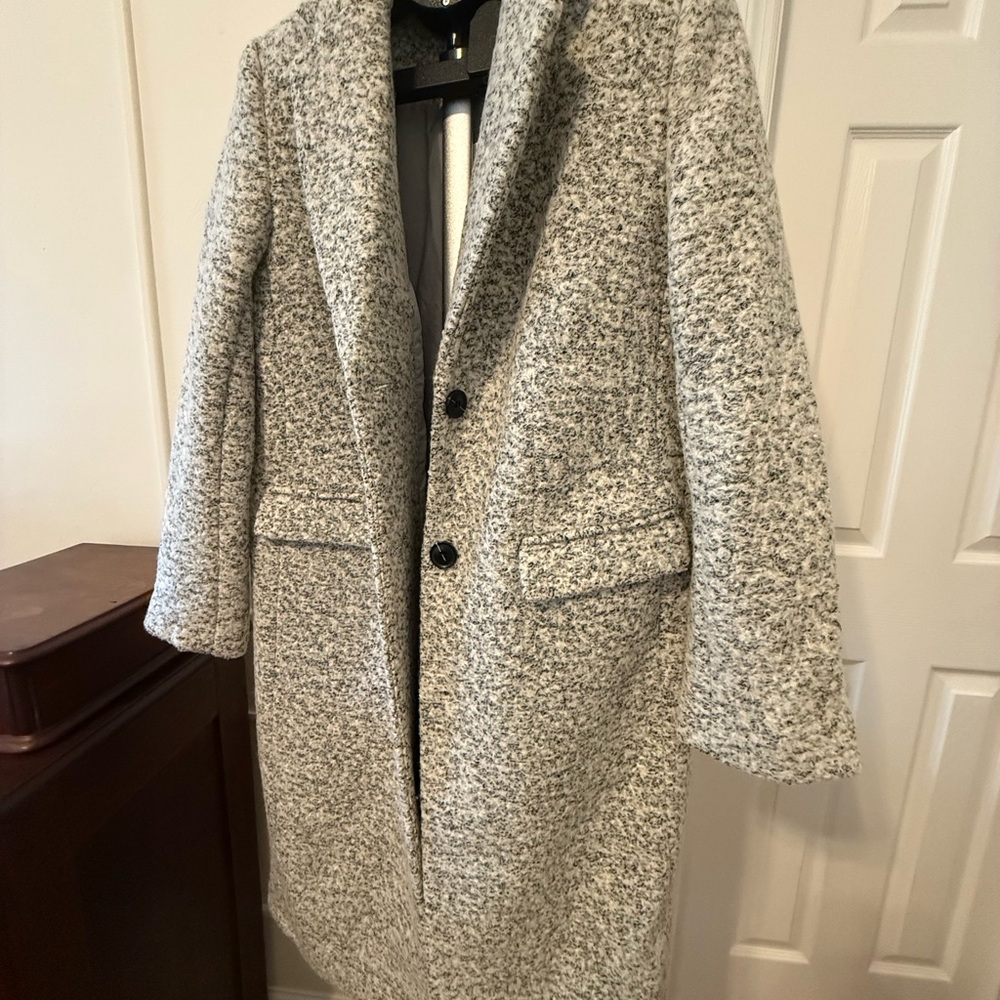 LOFT Men's Textured Gray Trench Coat
